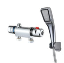 Chrome dual handle thermostatic shower faucet mixer – bathroom valve