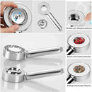 Chrome dual sided shower head with shower gel container bathroom spray