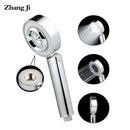 Chrome dual sided shower head with shower gel container bathroom spray
