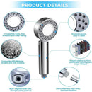 Chrome dual sided shower head with shower gel container bathroom spray