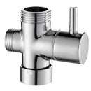 Chrome finished 3-way shower head diverter valve bathroom switch