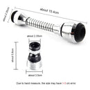 Chrome flexible kitchen faucet extension tube with rubber seals