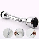 Chrome flexible kitchen faucet extension tube with rubber seals