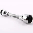 Chrome flexible kitchen faucet extension tube with rubber seals