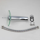 Chrome glass waterfall faucet bathroom sink mixer