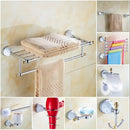 Chrome & gold ceramic bathroom hardware set