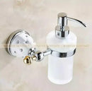 Chrome & gold ceramic bathroom hardware set