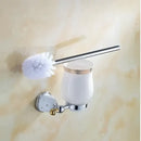 Chrome & gold ceramic bathroom hardware set