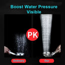 Chrome high pressure water saving shower head with filter for bathroom