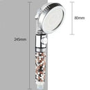 Chrome high pressure water saving shower head with filter for bathroom