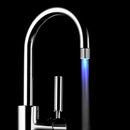 Chrome led water faucet aerator kitchen temperature light