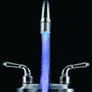 Chrome led water faucet aerator kitchen temperature light