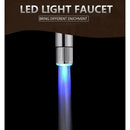 Chrome led water faucet aerator kitchen temperature light