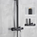 Chrome rectangular shower faucet extension tube bathroom brass threaded