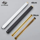 Chrome rectangular shower faucet extension tube bathroom brass threaded