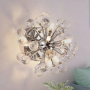 Chrome sputnik flushmount amber crystal ball ceiling light bedroom