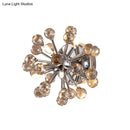 Chrome sputnik flushmount amber crystal ball ceiling light bedroom