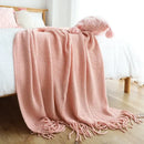 Chunky knitted leisure blanket throw – bedroom and living room decor