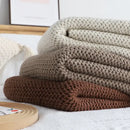 Chunky knitted leisure blanket throw – bedroom and living room decor