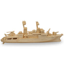 Navy Battleship Destroyer Boat Model Kit Wooden 3D Puzzle 13 Inches Long