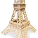 Set of 2 Eiffel Tower and House Model Kit Wooden 3D Puzzles