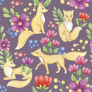 Elegant Foxes Pattern Wallpaper
