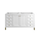 James Martin Chicago 60" Double Vanity Cabinet, Glossy White
