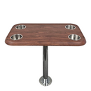 RV Side Tables | RV End Tables - Table Set - 6" Flush Mount Floor Plate / Anti Wobble, Cocktail Design (6 colors)