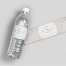 Circle Initials Monogram Water Bottle Labels