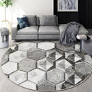 Circular geometric cashmere floor mat beige living room carpet