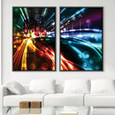 City Light Trails Canvas