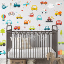 City Transportation Vehicles - Fabric Nursery Wall Art Decals