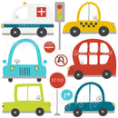 City Transportation Vehicles - Fabric Nursery Wall Art Decals