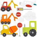 City Transportation Vehicles - Fabric Nursery Wall Art Decals