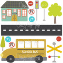 City Transportation Vehicles - Fabric Nursery Wall Art Decals