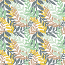 Contemporary Hand Drawn Leaves Wallpaper Tasteful