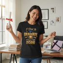 Class Of 2026 Graduate Graphic T-Shirt Cotton Unisex Commemorative Wear