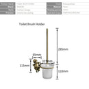 Classic angel brass toilet brush and holder for bathroom