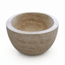 Classic Beige Travertine Oval Bathtub - 70"x35"x20" - Honed (Partially Filled)