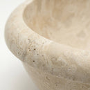 Classic Beige Travertine Round Drop-in Sink - 16x16x6" - Honed and Filled
