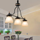 Classic black glass barrel pendant light dining room chandelier