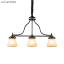 Classic black glass barrel pendant light dining room chandelier