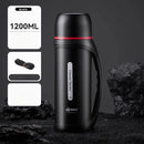 Classic black & red vacuum thermos flask outdoor kitchen bottle