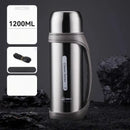 Classic black & red vacuum thermos flask outdoor kitchen bottle