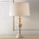 Classic cream wood bedroom table lamp led incandescent compatible