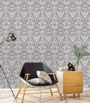 Classic Damask Pattern Wallpaper