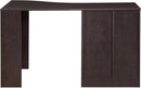 Classic Espresso Office Desk with Storage Shelves and Drawers