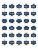 Classic Frame Navy Spice Labels