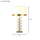 Classic gold spiral drum table lamp bedroom nightstand light
