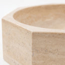 Classic Light Travertine Octagon Vessel Sink - 16x16x5" - Polished